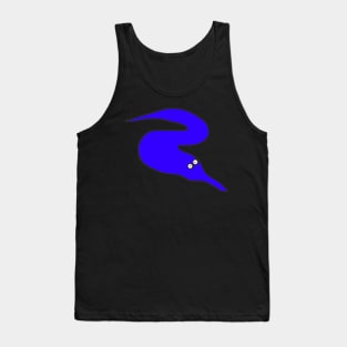 Blue Squirmles Inspired Worm On A String Tank Top